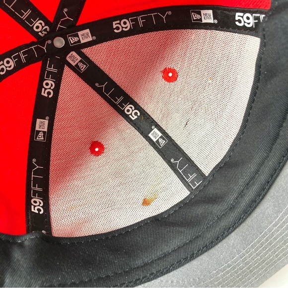 Seattle Sonics Red Fitted New Era 59Fifty Hardwood Classics NBA Hat 7 1/8 - Picture 12 of 15